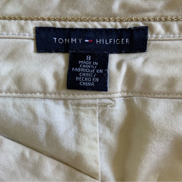 TOMMY HILFIGER CREAM COTTON A-LINE SHORT SKIRT / 8 - SMALL - MEDIUM - Picture 2 of 4